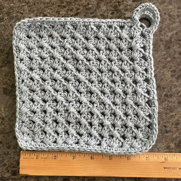 2 Hand Crafted Crochet Washcloths Crochet Dishcloths 100% Cotton - Granny Square - Picture 5 of 5